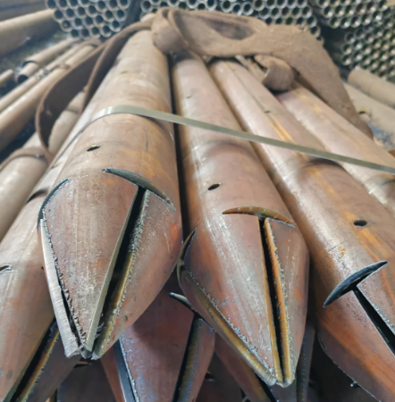 静安出尖打孔加工无缝注浆钢花管注浆管厂家